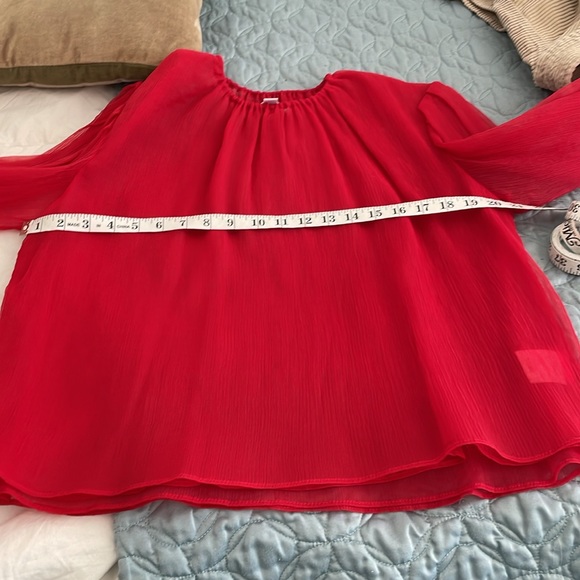 Beauties red chiffon top size 8 - Picture 7 of 9